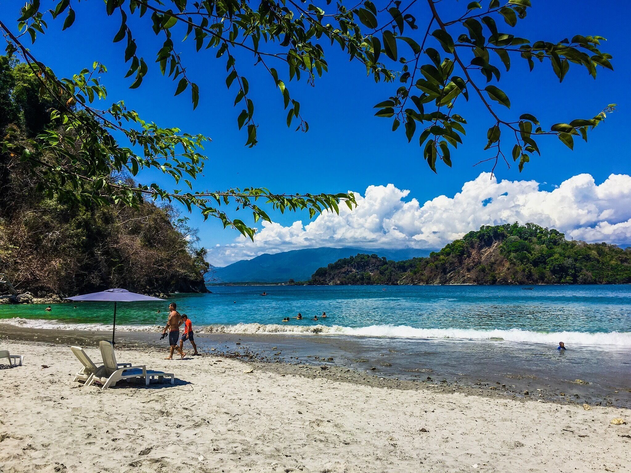 Pacific beach scenery in Costa Rica
