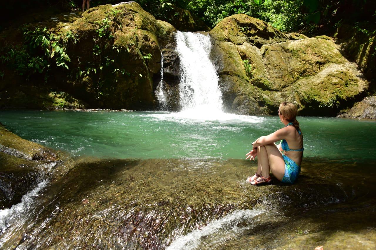 Rainforest waterfall in Costa Rica