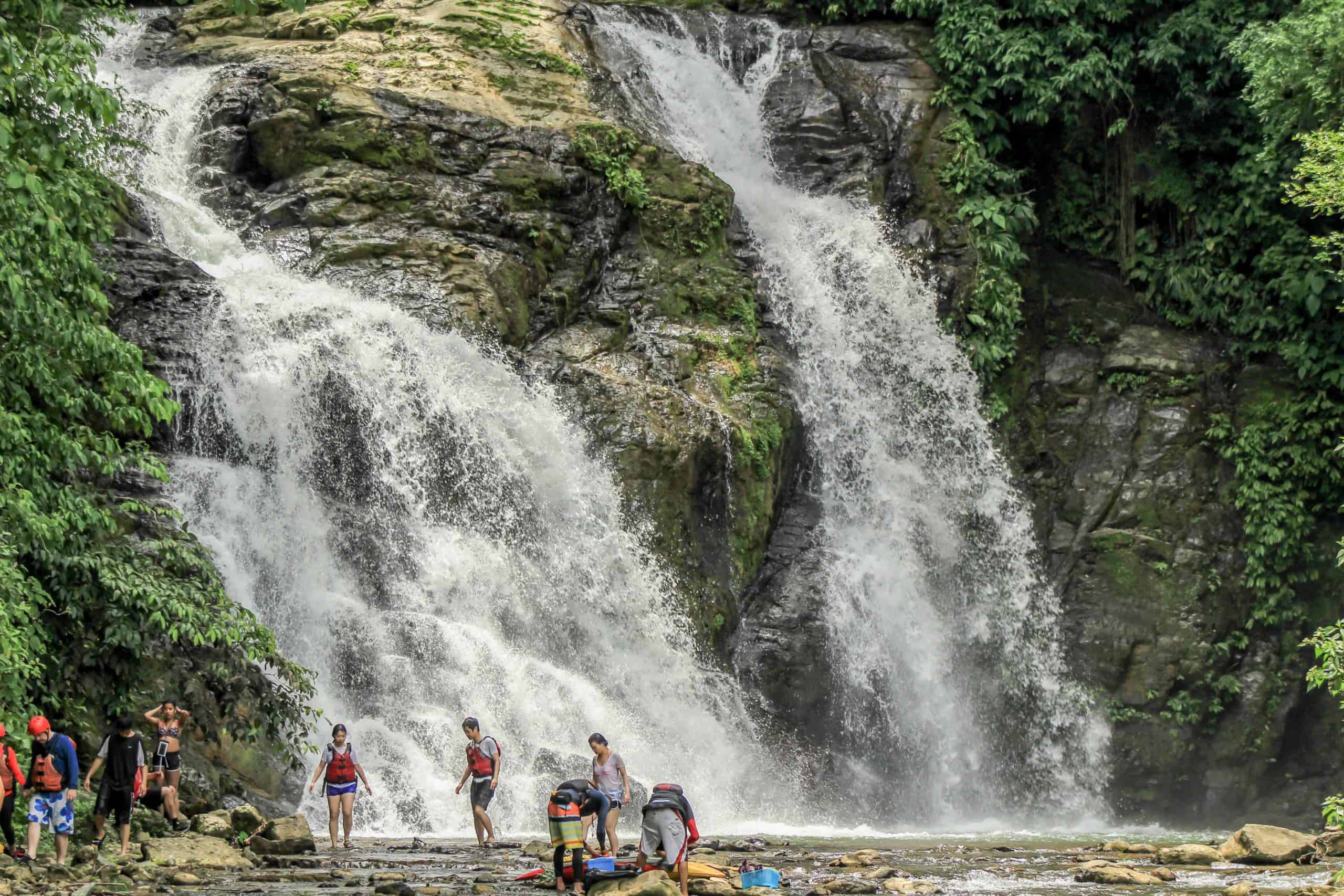 Waterfall along a Costa Rica white water rafting route